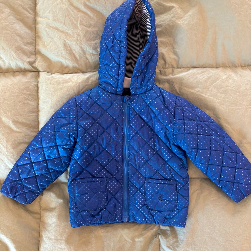 Girls Petit Bateau Insulated Quilted Coat